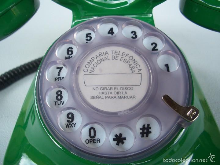Tel&eacute;fonos: TELEFONO VERDE TIPO ESPA&Ntilde;OL ANTIGUO - Foto 4
