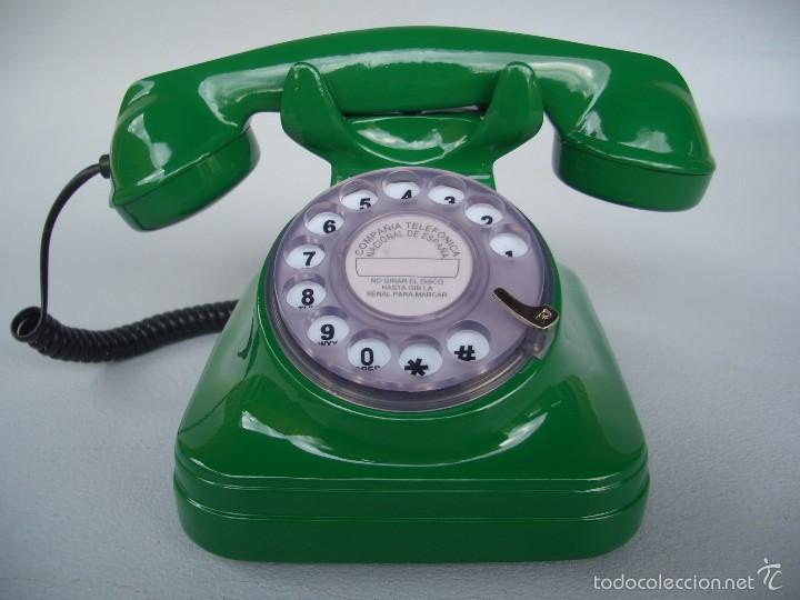 Tel&eacute;fonos: TELEFONO VERDE TIPO ESPA&Ntilde;OL ANTIGUO - Foto 5