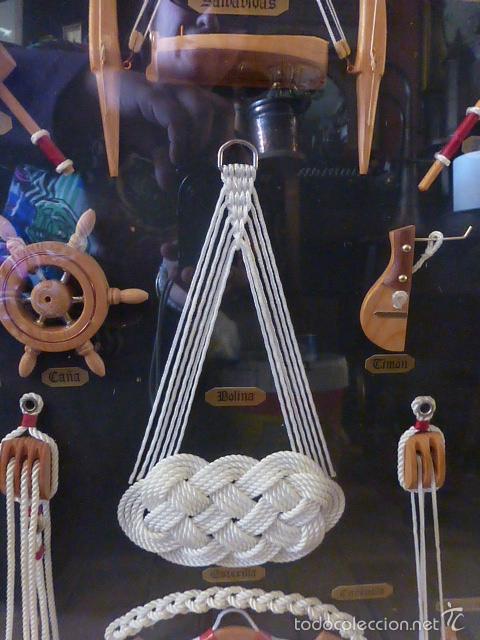 Antig&uuml;edades: CUADRO DE NUDOS MARINOS DE 95 X 66 CM. - Foto 8