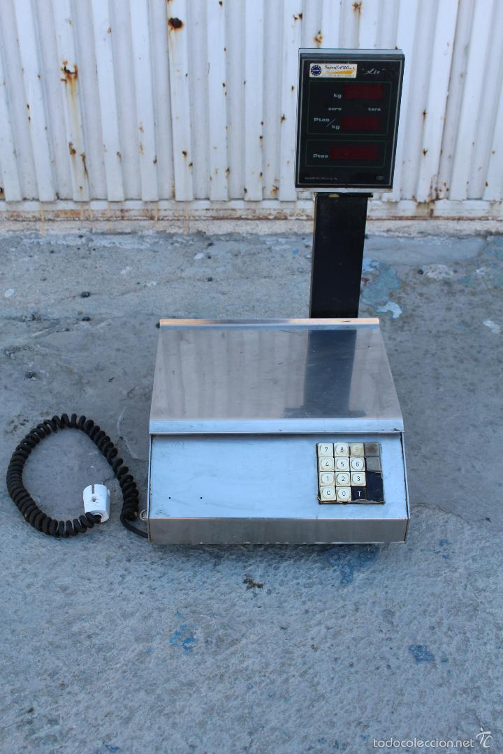 Antig&uuml;edades: Bascula electronica MOBBA xie con teclado de calculo de importe - Foto 3
