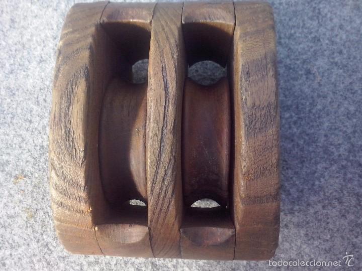 Antig&uuml;edades: POLEA MARINA MADERA - Foto 3
