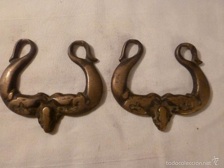 Antig&uuml;edades: pareja asa de brasero de bronce - Foto 1