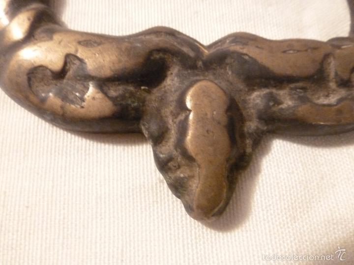 Antig&uuml;edades: pareja asa de brasero de bronce - Foto 2