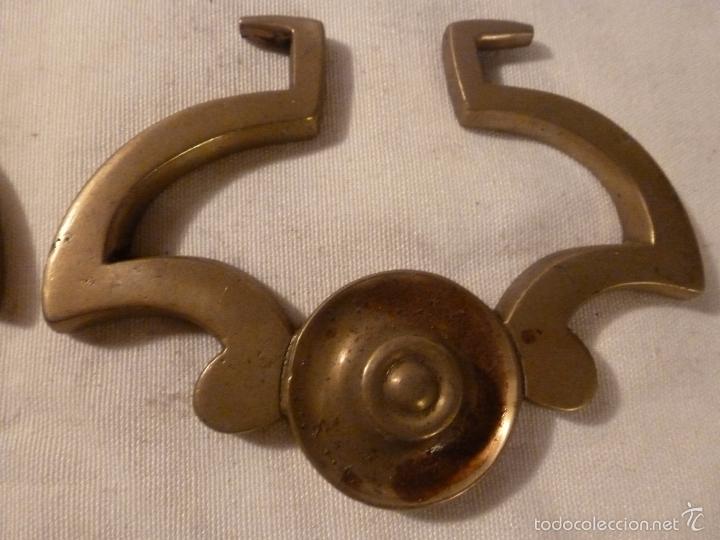 Antig&uuml;edades: pareja asa de brasero de bronce - Foto 3