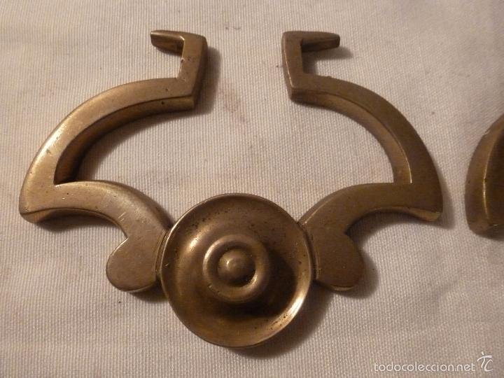 Antig&uuml;edades: pareja asa de brasero de bronce - Foto 4
