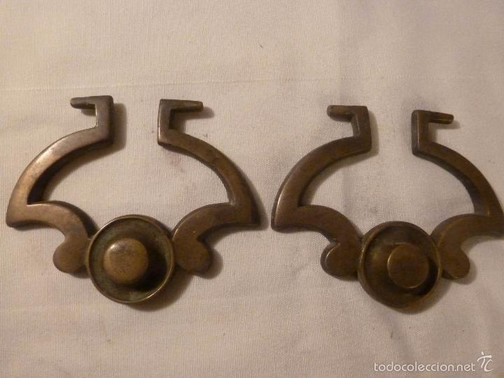 Antig&uuml;edades: pareja asa de brasero de bronce - Foto 1