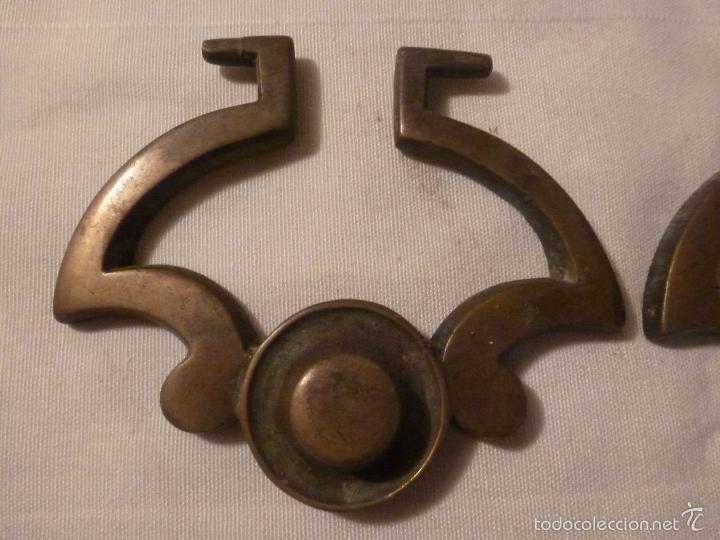 Antig&uuml;edades: pareja asa de brasero de bronce - Foto 4