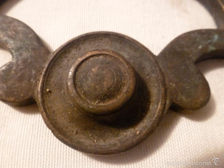 Antig&uuml;edades: pareja asa de brasero de bronce - Foto 2