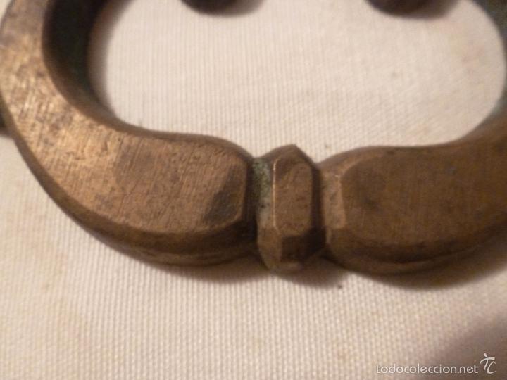 Antig&uuml;edades: pareja asa de brasero de bronce - Foto 2