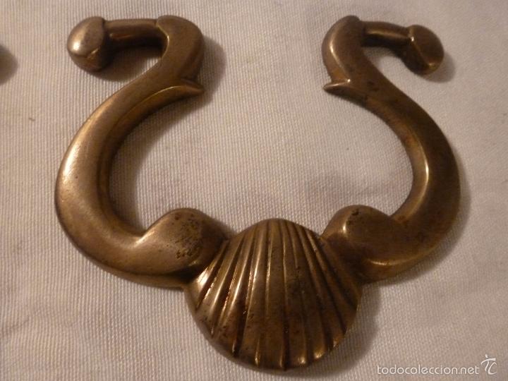 Antig&uuml;edades: pareja asa de brasero de bronce - Foto 3