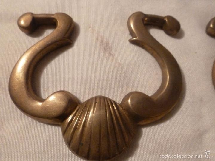Antig&uuml;edades: pareja asa de brasero de bronce - Foto 4