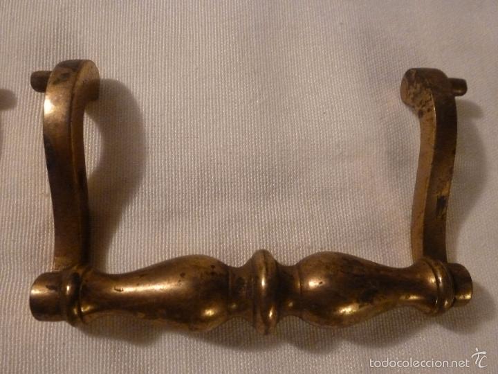 Antig&uuml;edades: pareja asa de brasero de bronce - Foto 3