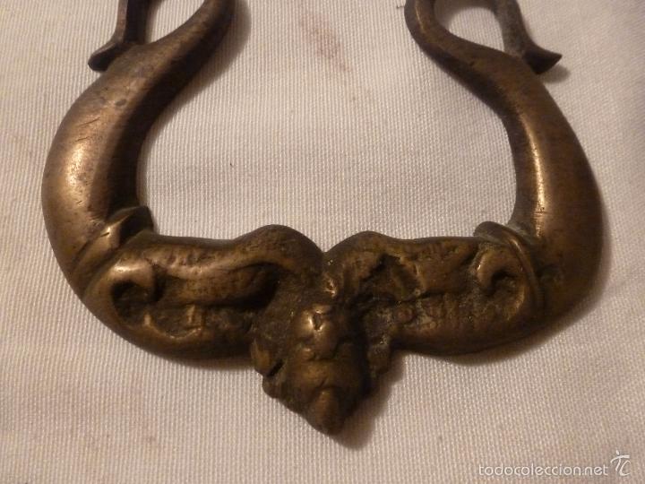 Antig&uuml;edades: pareja asa de brasero de bronce - Foto 4