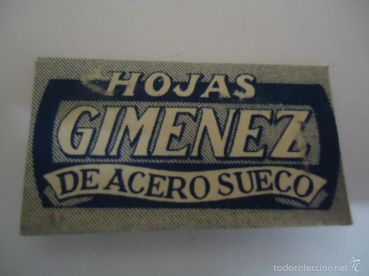 Antig&uuml;edades: HOJA DE AFEITAR GIMENEZ. ESPA&Ntilde;OLA. SIN CUCHILLA - Foto 1