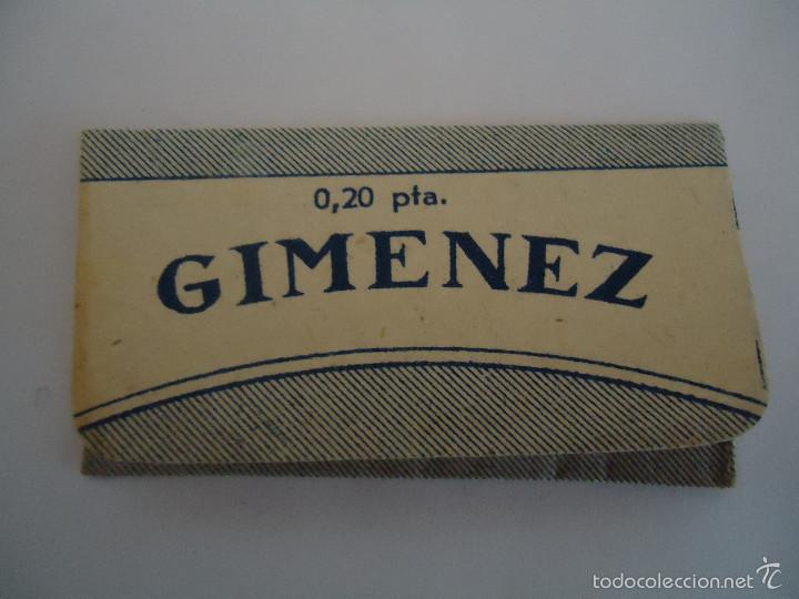 Antig&uuml;edades: HOJA DE AFEITAR GIMENEZ. ESPA&Ntilde;OLA. SIN CUCHILLA - Foto 2