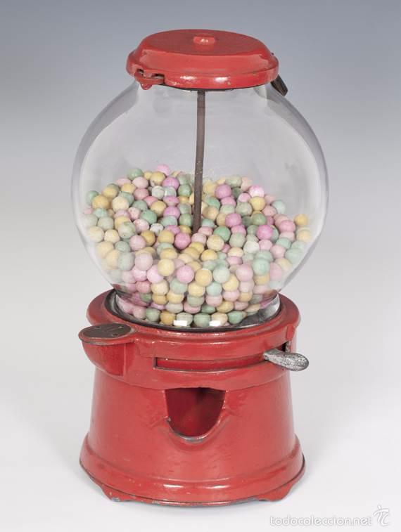Antigüedades: Gum ball bank- máquina expendedora de mostrador de chicles o caramelos -años 40- 100% original - Foto 1 - 54791014