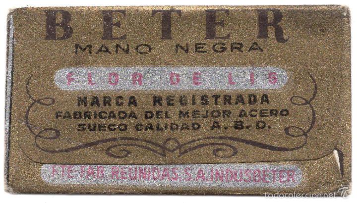Antig&uuml;edades: HOJA DE AFEITAR CON FUNDA - BETER FLOR DE LIS - Foto 2