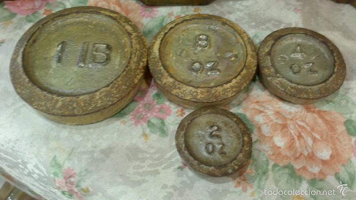 Antig&uuml;edades: juego de pesas inglesas Ls libras - Foto 2