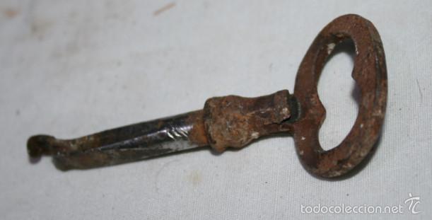 Antig&uuml;edades: ANTIGUA LLAVE DE MANIVELA, DETERIORADA - Foto 3