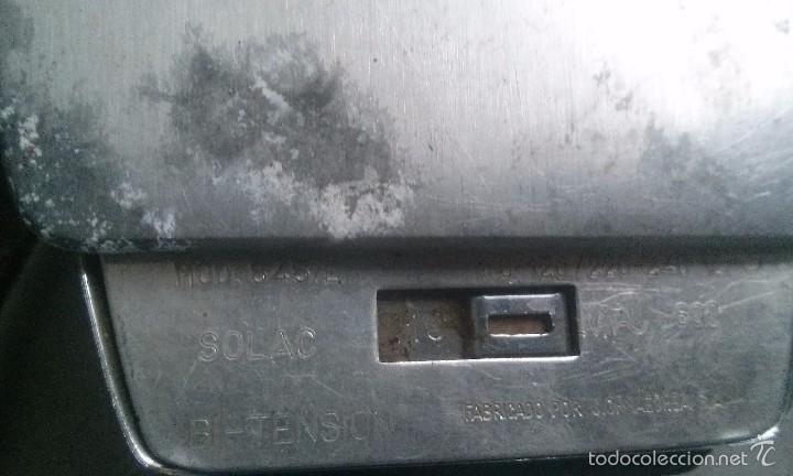 Antig&uuml;edades: Plancha para coleccion marca solac electrica - Foto 5