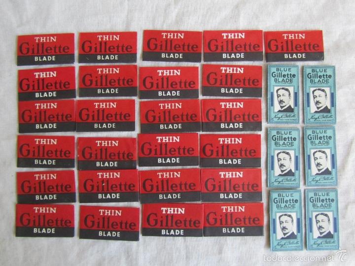 Antig&uuml;edades: 30 hojillas de afeitar Gillette - Foto 2