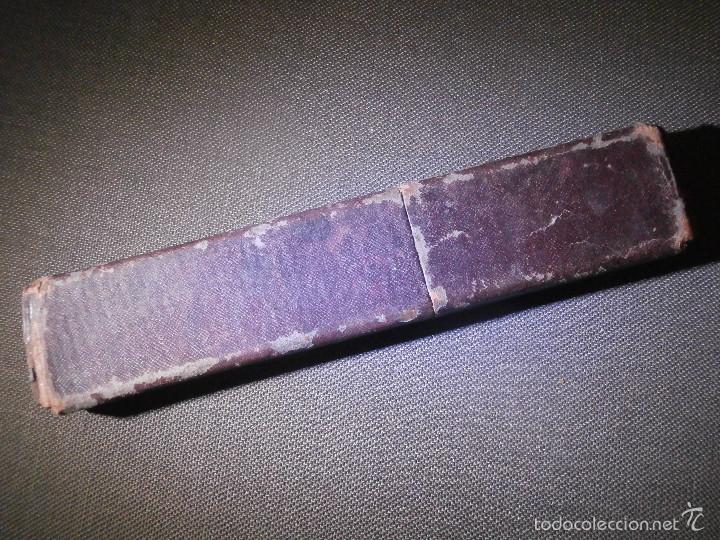 Antigüedades: Antigua caja de Navaja de afeitar - Grabada con Texto: Navaja Extra Fina - - Foto 2 - 57126406