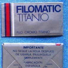 Antigüedades: HOJA DE AFEITAR FILOMATIC TITANIO. FILO CROMO TITANIO, SIN USAR. BASSAT, S. A. ESPAÑOLA.. Lote 312019733