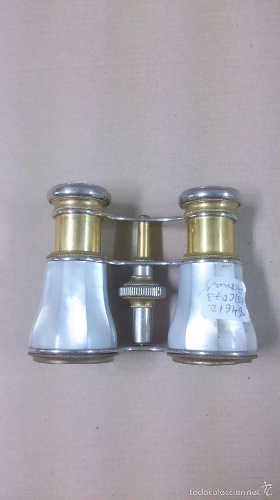 Antig&uuml;edades: Prismaticos de teatro en bronce y nacar - Foto 1