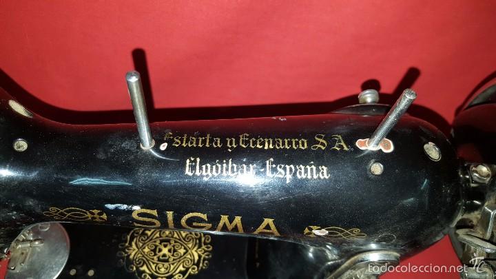 Antig&uuml;edades: G Cabeza de m&aacute;quina de coser Sigma. - Foto 2