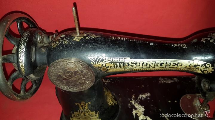 Antig&uuml;edades: G Cabeza de m&aacute;quina de coser Singer. - Foto 3