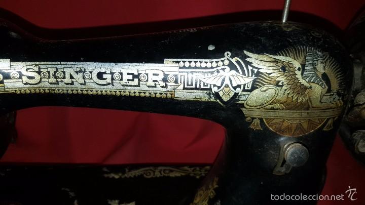 Antig&uuml;edades: G Cabeza de m&aacute;quina de coser Singer. - Foto 5