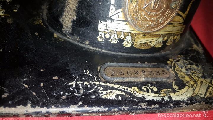 Antig&uuml;edades: G Cabeza de m&aacute;quina de coser Singer. - Foto 6