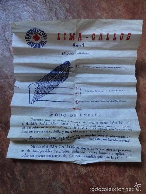 Antig&uuml;edades: LIMA CALLOS PRODUCTOS ADASOL (CORTA CALLOS) - Foto 2