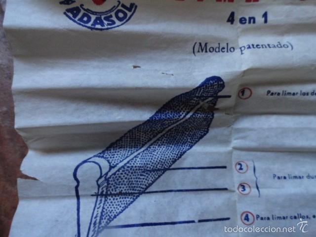 Antig&uuml;edades: LIMA CALLOS PRODUCTOS ADASOL (CORTA CALLOS) - Foto 3