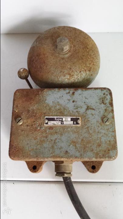 Antig&uuml;edades: ANTIGUO TIMBRE DE CAMPANA EL&Eacute;CTRICO 110 VOLTIOS - FUNCIONANDO - Foto 1