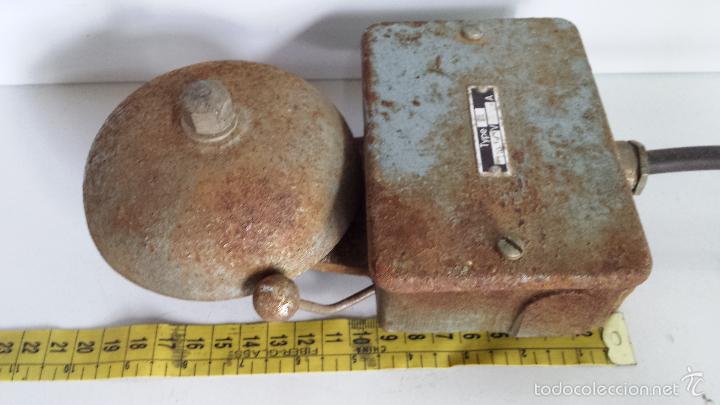 Antig&uuml;edades: ANTIGUO TIMBRE DE CAMPANA EL&Eacute;CTRICO 110 VOLTIOS - FUNCIONANDO - Foto 4