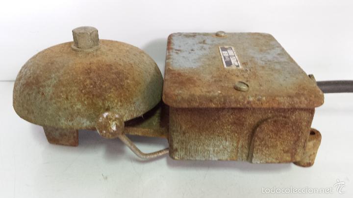 Antig&uuml;edades: ANTIGUO TIMBRE DE CAMPANA EL&Eacute;CTRICO 110 VOLTIOS - FUNCIONANDO - Foto 5
