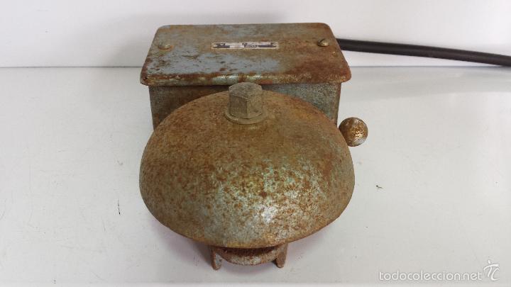 Antig&uuml;edades: ANTIGUO TIMBRE DE CAMPANA EL&Eacute;CTRICO 110 VOLTIOS - FUNCIONANDO - Foto 6