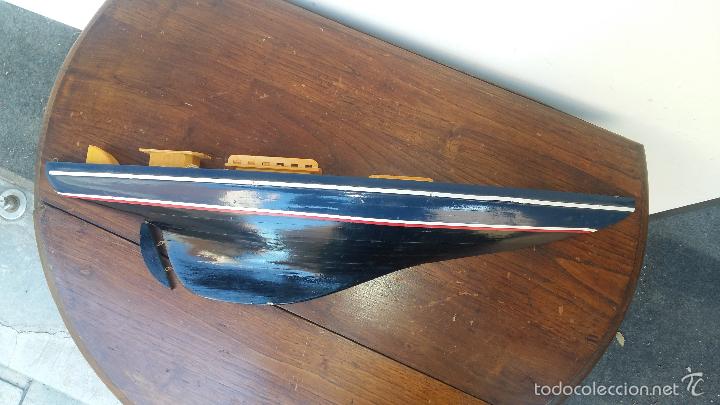 Antig&uuml;edades: HALF HULL, MEDIO CASCO DE VELERO CLASICO. - Foto 2