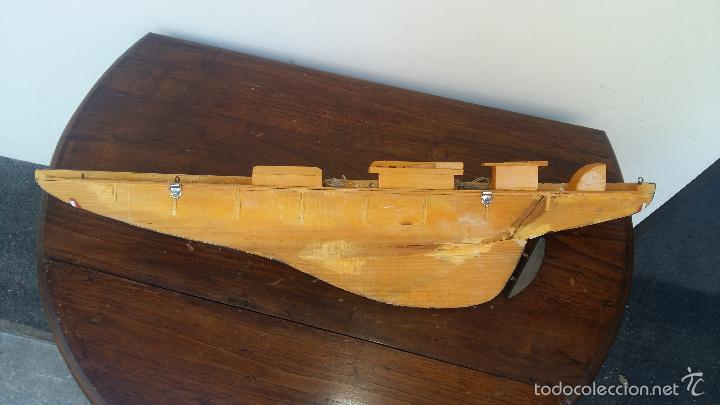 Antig&uuml;edades: HALF HULL, MEDIO CASCO DE VELERO CLASICO. - Foto 3