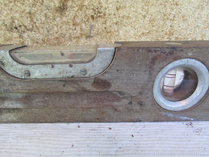 Antig&uuml;edades: NIVEL antiguo de BURBUJAS en MADERA - Foto 2