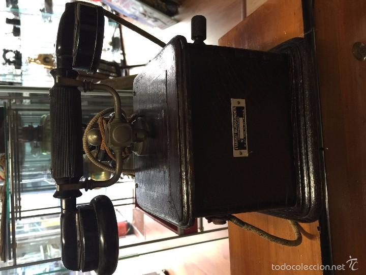 Antig&uuml;edades: TELEFONO MADERA A&Ntilde;OS 30 - Foto 2