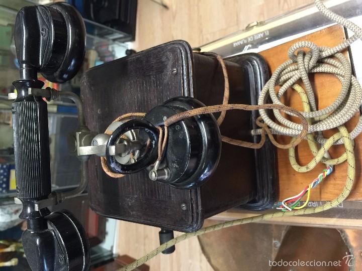 Antig&uuml;edades: TELEFONO MADERA A&Ntilde;OS 30 - Foto 5