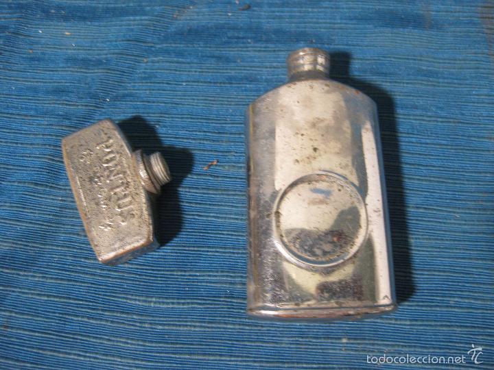 Antig&uuml;edades: CURIOSA ACEITERA DE LATA NIQUELADA MARCA PONTUS - Foto 4