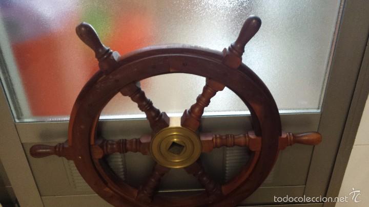 Antig&uuml;edades: timon de barco, precioso - Foto 4