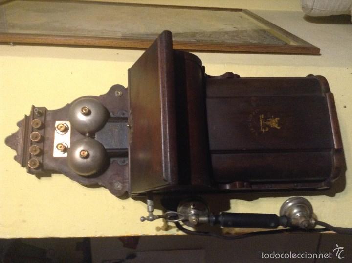 Tel&eacute;fonos: TELEFONO ERICSSON DE MADERA PARA PARED - Foto 2