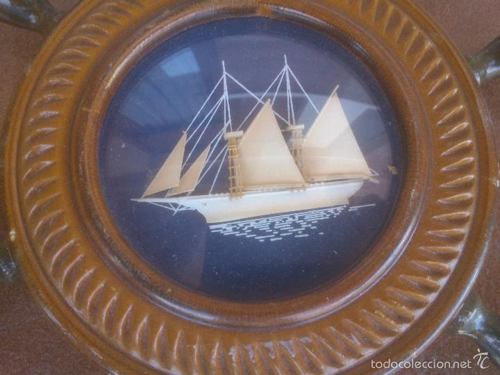 Antig&uuml;edades: TIMON DECORADO CON BARCO - Foto 2