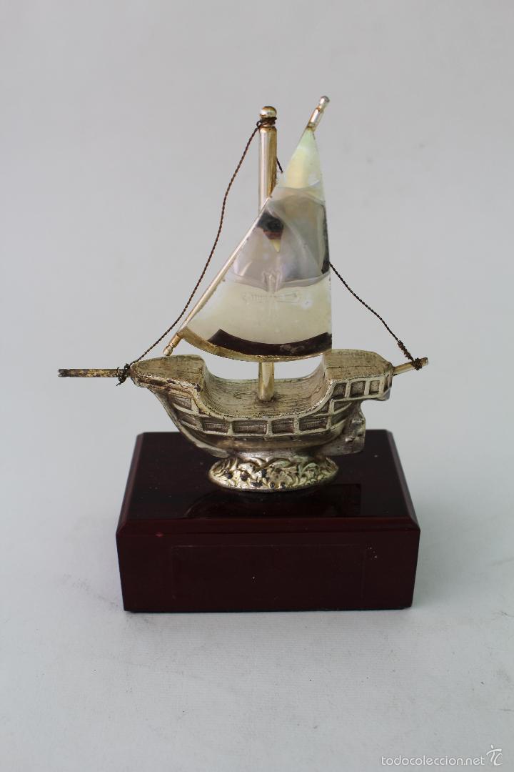 Antig&uuml;edades: BARCO CARABELA PLATEADA - Foto 2