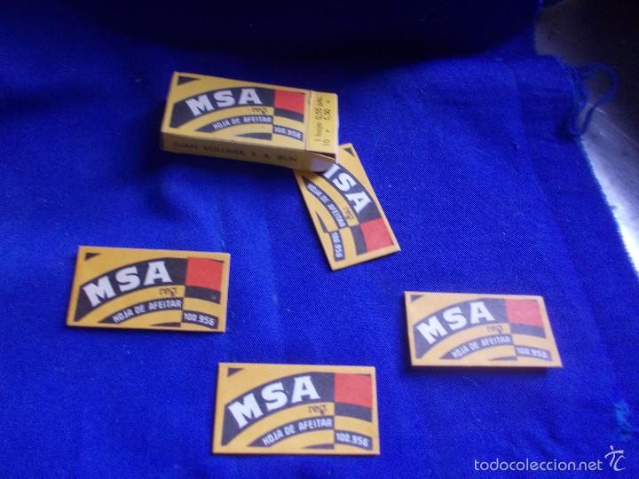 Antig&uuml;edades: hojas de afeitar msa -4 y caja - Foto 2