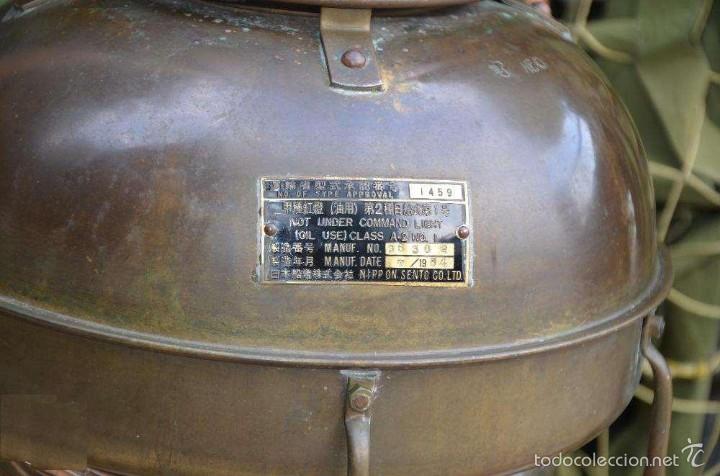 Antig&uuml;edades: FAROL DE BARCO (L&Aacute;MPARA) JAPONES - Foto 3